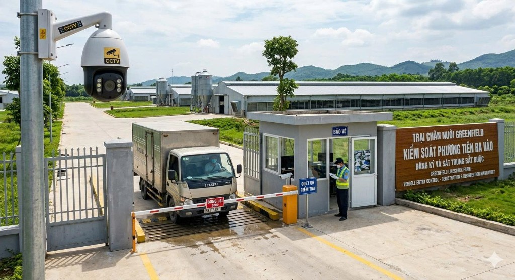 Kiểm soát phương tiện vào trại